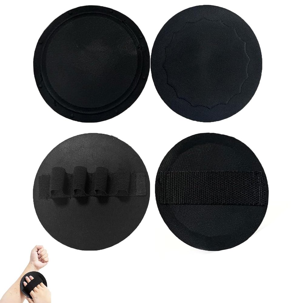 4 Counts Shower and Bath Tool,Exfoliating Body Scrubber Set,Deep Cleansing Gentle Dead Skin Remover for Men & Women Bathroom Gadgets (Black)