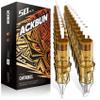 Ackbun 50Pcs 12RL Assorted Tattoo Needles #12 Standard 10Pcs each of 3RL, 5RL, 7RL, 9RL, 11RL Round Liner Mixed Size Disposable Tattoo Cartridge Needle Pro Sterilization and Safety for Tattoo Pen view 1