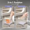 2-Tiers Foot Bath Trolley with Wheels, Portable Beauty Salon Nail Foot Soak Stand for Spa, Manicure & Pedicure, 220 lbs Capacity, Adjustable Height, Manicure Foot Rest Cart (White) view 4