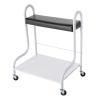 2-Tiers Foot Bath Trolley with Wheels, Portable Beauty Salon Nail Foot Soak Stand for Spa, Manicure & Pedicure, 220 lbs Capacity, Adjustable Height, Manicure Foot Rest Cart (Black) view 1