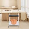 2-Tiers Foot Bath Trolley with Wheels, Portable Beauty Salon Nail Foot Soak Stand for Spa, Manicure & Pedicure, 220 lbs Capacity, Adjustable Height, Manicure Foot Rest Cart (Black) view 2