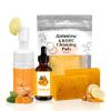 Turmeric Wash and Care 4 Piece Set,Turmeric Skincare Set: Turmeric Facial Cleanser,Cleansing Pad,Soap bar & Essential Oil, Deep Cleansing for Face & Body view 1