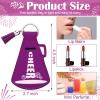 Swiffen 20 Pcs Cheerleading Gifts Lip Balm Holder with Tassel Keychains Set for Team Cheer Gifts School Cheer Party Favors(Purple) view 2