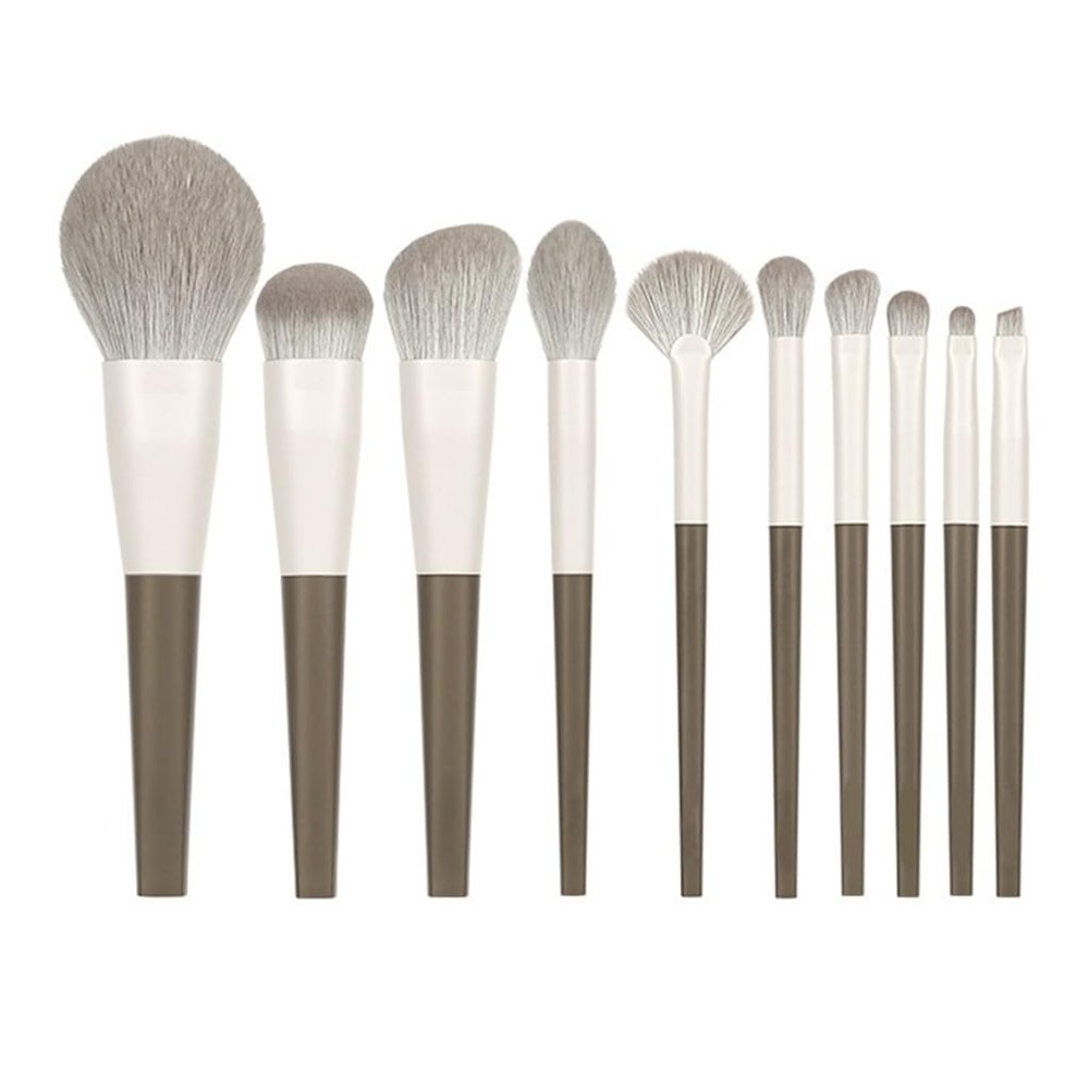 10pcs Rock Makeup Brushes Set Beauty Tools Complete Set of Brushes Loose Powder Brushes Eyeshadow Brushes