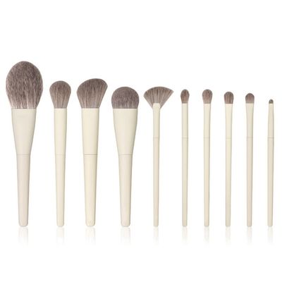 10pcs Makeup Brush Set Soft Fiber Brush Hair Loose Powder Foundation Blush Highlighter Brush Beauty Tools