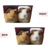 Cute Christmas Pet Prints PVC Leather Travel Toiletry Bag with Gold Zippers, Waterproof Cosmetic Organiser for Makeup, Toiletries & Essentials, Silver, One Size, Make-Up Pouch view 2