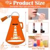 Swiffen 20 Pcs Cheerleading Gifts Lip Balm Holder with Tassel Keychains Set for Team Cheer Gifts School Cheer Party Favors(Orange) view 2