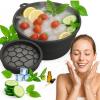 Face Bowl for Ice Silicone Facial Bowls with Built - in Tray Foldable Washbasin for Face Tub Plunge & Cold Plunge Quick Skin Cooling in Ice Baths -Bath Spa Tool for Home Camping Travel & Black view 1