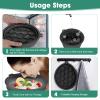 Face Bowl for Ice Silicone Facial Bowls with Built - in Tray Foldable Washbasin for Face Tub Plunge & Cold Plunge Quick Skin Cooling in Ice Baths -Bath Spa Tool for Home Camping Travel & Black view 2