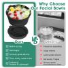 Face Bowl for Ice Silicone Facial Bowls with Built - in Tray Foldable Washbasin for Face Tub Plunge & Cold Plunge Quick Skin Cooling in Ice Baths -Bath Spa Tool for Home Camping Travel & Black view 4