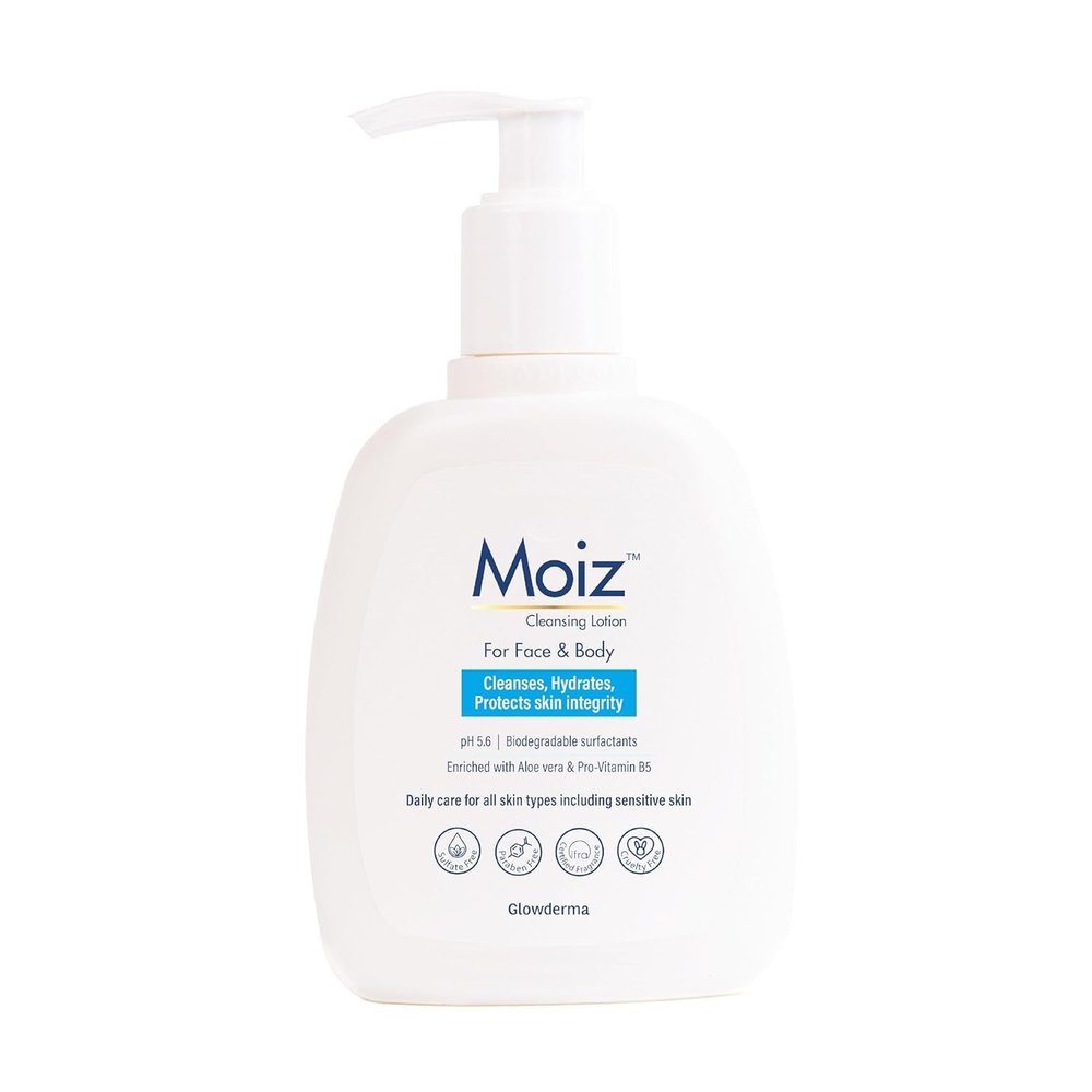 Cleansing Lotion | Face & Body Cleanser | For Sensitive Skin | With Aloe Vera & Pro-Vitamin B5 | pH 5.6 | Soap, Paraben & Sulphate Free - 200ml