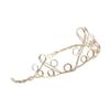 Baluue 1Pc Golden DIY Copper Crown Hair Accessory for Elegant Winding Headwear for Parties Birthdays and Ceremonies for Personalization with Pearls Crystals view 1