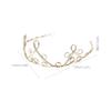 Baluue 1Pc Golden DIY Copper Crown Hair Accessory for Elegant Winding Headwear for Parties Birthdays and Ceremonies for Personalization with Pearls Crystals view 2