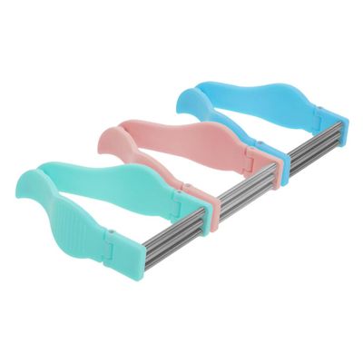 FRCOLOR 3pcs Facial Hair Remover Manual Cheek Epilator for Women Portable Spring Design for Gentle Hair Removal Includes Present for Smooth Skin
