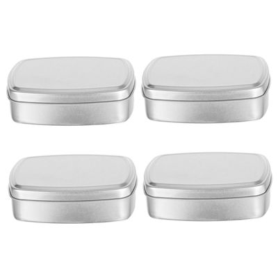 4pcs Square Aluminum Balm Can 150ml Leak-resistant Storage Jars