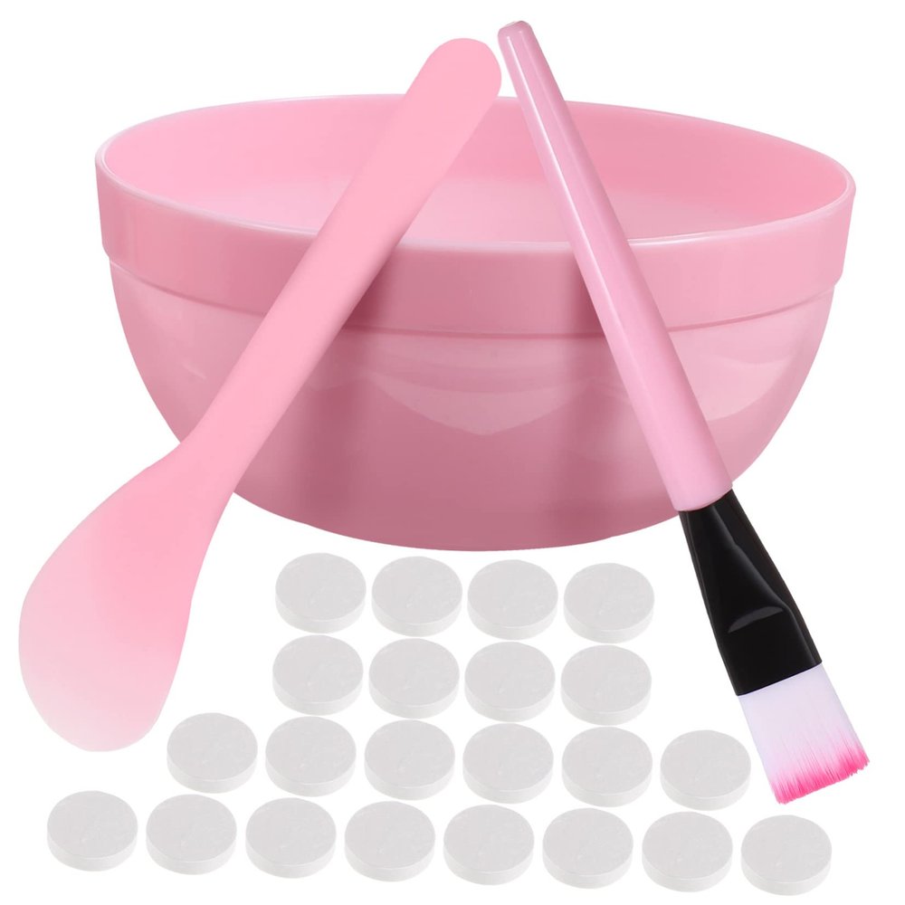 LALADEFIEE 1Set DIY Facial Mask Making Kit Compressed Mask Beauty Tools with Mixing Bowl Brush Scraper for Home Skin Care present for Friends and Family