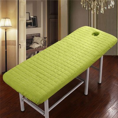 Massage Bed Cover with Face Hole, Washable Massage Sheet Cover Beauty Massage Spa Sofa Cover Elastic Cord Edge for 80cm Massage Bed, Fruit Green, 190x70cm