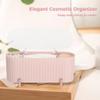 3-Compartment Cotton Swab & Pad Storage Box with Clear Flip Lid, Bathroom Countertop Organizer, Makeup Vanity Storage view 3