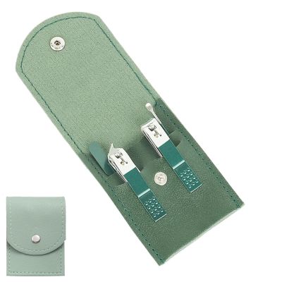 4-Piece Set of Male and Female Nail Clippers, Super Sharp Oblique Nail Clippers, Stainless Steel Manicure Kit for Precise Trimming (Dark Green)