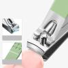 4-Piece Set of Male and Female Nail Clippers, Super Sharp Oblique Nail Clippers, Stainless Steel Manicure Kit for Precise Trimming (Dark Green) view 2