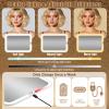 15''X11'' Large Makeup Bag with Removable Lighted Mirror, Professional Travel Make up Bag with Mirror and Light Cosmetic Train Case Organizer, PU Leather with Adjustable Dividers & Brush Storage Board view 4