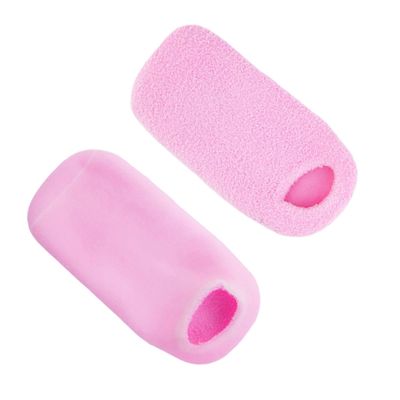 DEARMAMY 1 Pair Gel Spa Moisturizing Socks for Cracked Feet Pink Yarn Design Nourishing Foot Care for Relaxation and Comfort