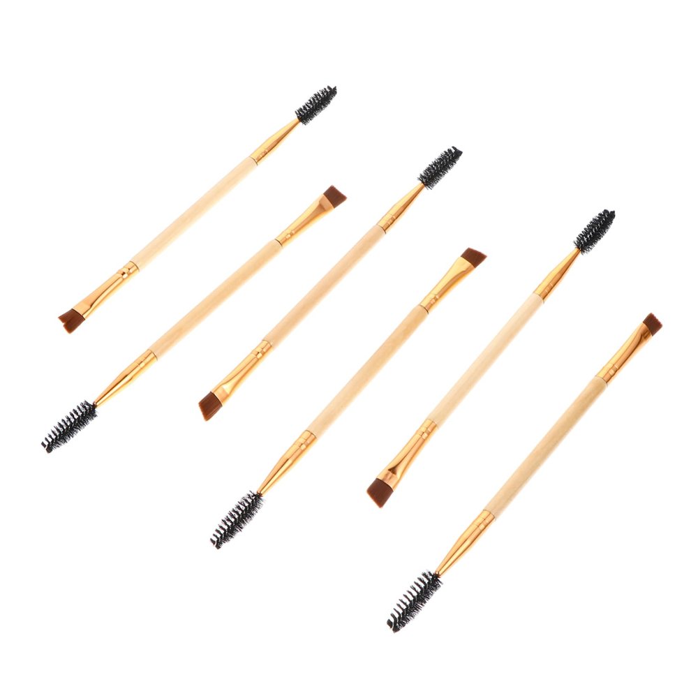 PENIKOKO 6Pcs Dual Ended Eyebrow Spoolie Brush Birthday Makeup Lovers Precision Application for Eyebrows and Lashes Natural Color Versatile and Functional