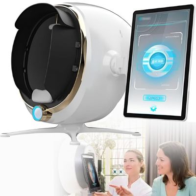 13.3/21.5 Inch Skin Analysis Machine, 36MP AI Facial Skin Analyzer, 8 Spectral Skin Analyzer Machine, Moisture Detector for Beauty Salon & Home, Multi-Language Support,White-13.3in