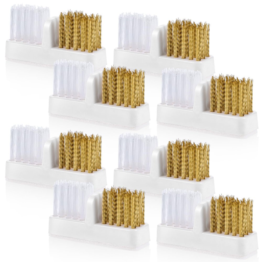 8pcs Nail Drill Bit Brush Art Nail Bit Wire Cleaning Brush Drill Bit for Nail Salon, Acrylic Nail Brushes Tool Nail Tech Essentials Equipment Gel Nail Accessories