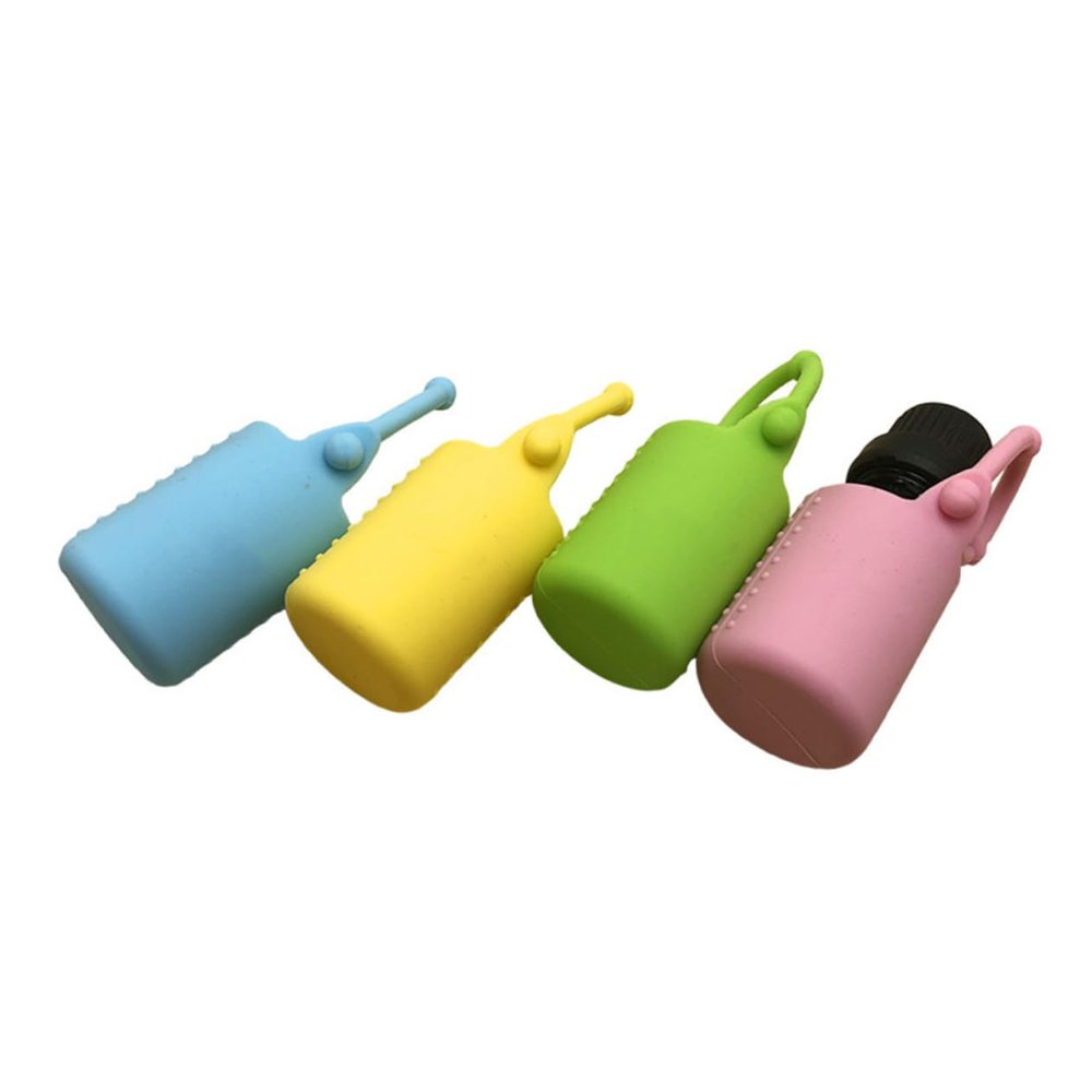 LOLIPPYY 6pcs Essential Oil Roller Bottle Protective Cover Perfume Holder Silicone Sleeve