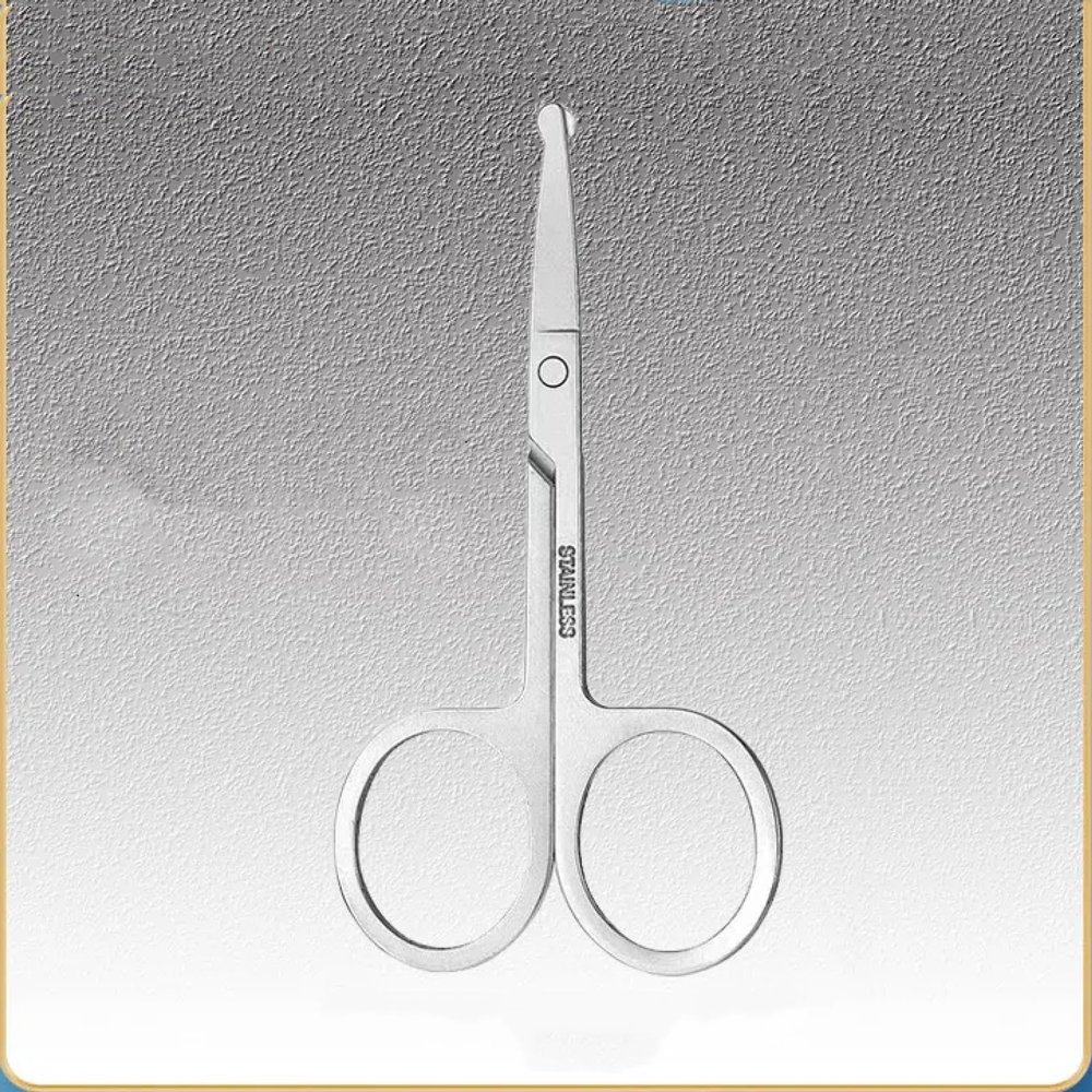 EHUANDJUE Nose Hair Scissors, Many Stainless Steel Eyebrow Trimmers, Nose Hair Trimmers, Beard Trimming, Round Nose Hair Scissors