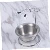 DEARMAMY Shaving Stand with Bowl for Men Durable Holder for Razor and Brush Fit Shaving Accessories Elegant Silver Design for Organized Grooming view 4