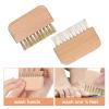 4 Pcs Nail Scrubber Pure Boar Bristles Nail Brush Natural Wood Fingernail Scrub Brush for Scrubbing Fingernail Toenail Hand Feet, Nails Cleaning Brush for Regular Manicure Nails Care Hygiene view 3