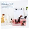 Alipis Makeup Desk Organizer with Drawers Capacity Countertop Makeup Box for Cosmetics Brushes and Office Supplies Storage for Vanity and Desktop view 3