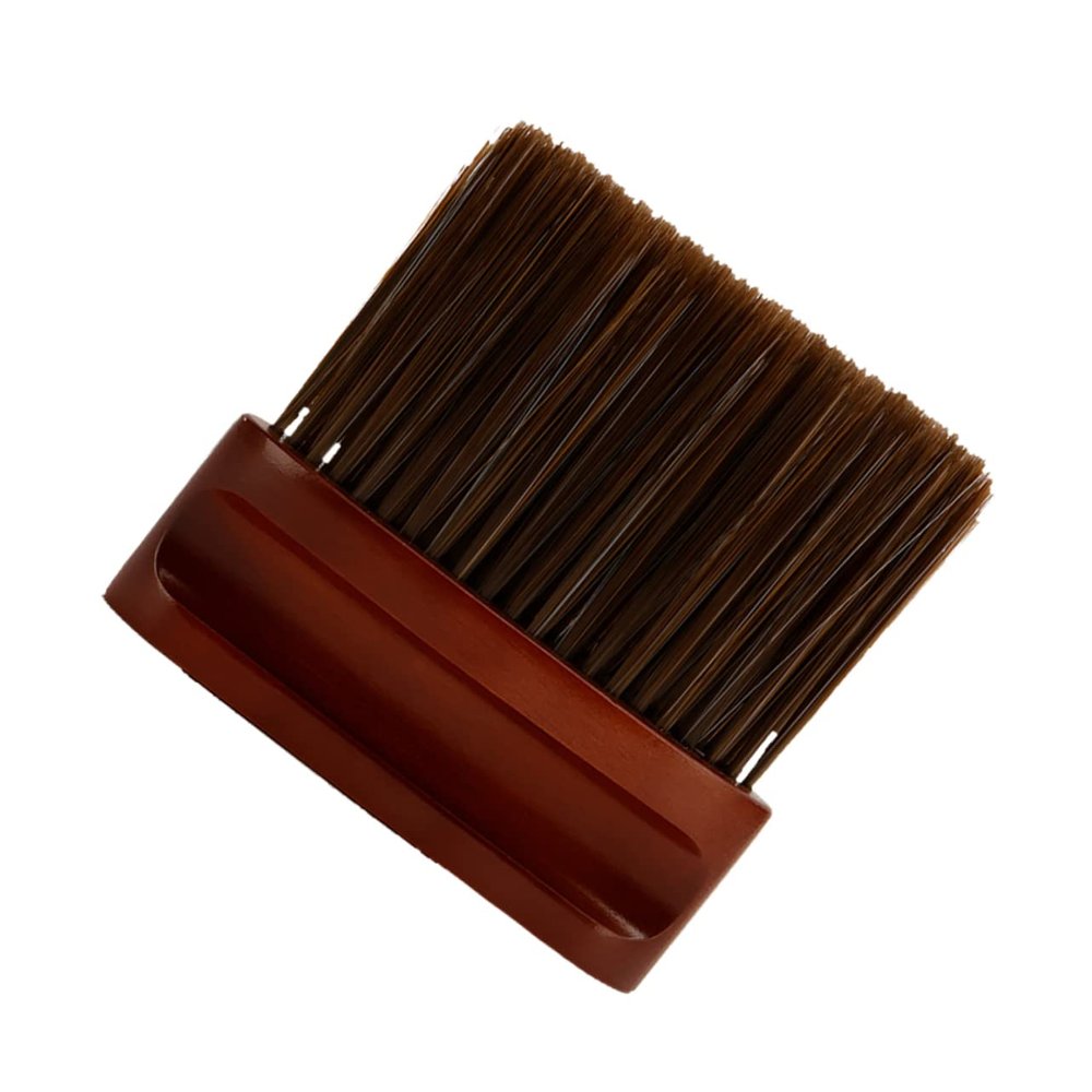 DEARMAMY Wooden Neck Duster Brush 1 Piece Ergonomic Handle Hair Cleaning Tool for Salons and Barbershops for Neck Hair Removal