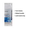 McKesson Disposable Razors, Stainless Steel Twin Blade, Lubricated Strip, Ribbed Handle, Blue, 10 Count, 12 Packs, 120 Total view 3