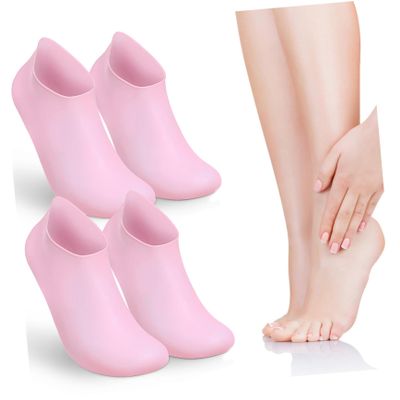 DEARMAMY 2pairs Moisturizing Foot Cover Socks Spa Gel Socks for Women Foot Mask Care Supplies XL