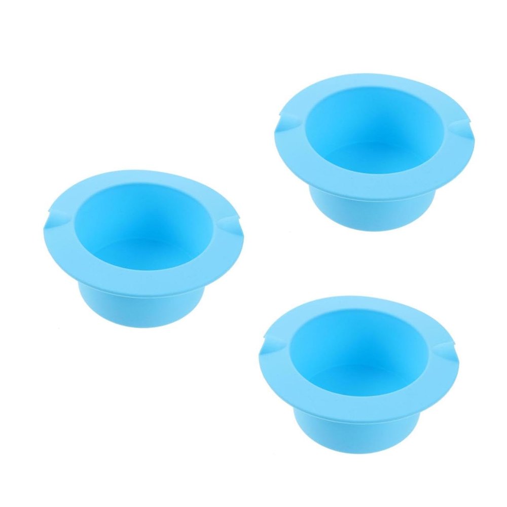 SHERCHPRY 3pcs Silicone Wax Melting Bowl Non-stick Container for Hair Removal for Home and Salon Use Compact