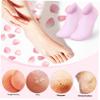 OUNONA 2pairs Silicone Foot Covers for Dry Cracked Feet Soakers Moisture Socks Spa Socks view 3