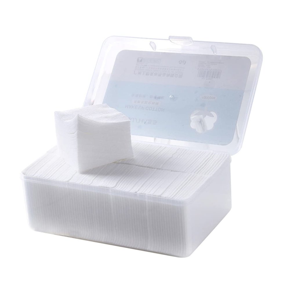 CALLARON Non-Woven Makeup Remover Pads 1000pcs Thin Water-Saving Cosmetic Cotton Pads for Face Cleansing Skin-Friendly for Women for Makeup Removal