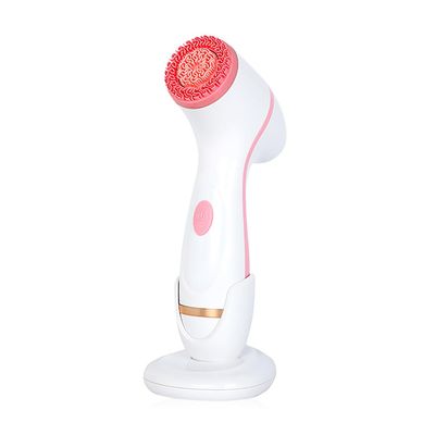 3-in-1 Sonic Facial Cleansing Brush, Waterproof Electric Silicone Face Scrubber for Deep Clean, Exfoliating & Gentle Facial Massage(Pink)