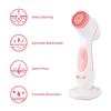3-in-1 Electric Facial Cleansing Brush, Waterproof Silicone Sonic Face Scrubber with Rotating Brush Heads, Deep Cleaning, Exfoliating & Massage for Women and Men(Pink) view 2