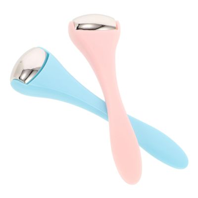 BIUDECO 2pcs Portable Eye Massage Stick Face Roller Ice Skincare Wand Eye Cream Stick Gua Tool