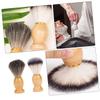 Healvian 2pcs Professional Shaving Brush Set Soft Nylon Foam Neck Duster for Men Multipurpose Beard Brush for Hair Salon and Home Use view 4