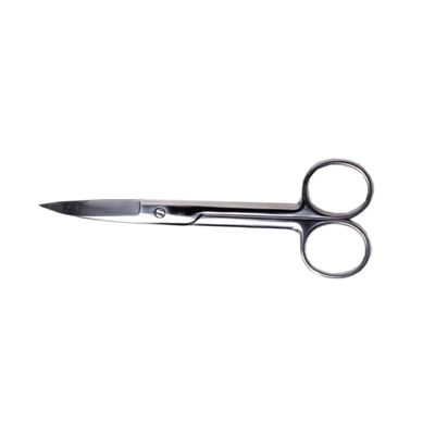 Healvian Stainless Steel Makeup Scissors for Eyebrows and Eye Shadow Stickers Curved Design Portable Beauty Tools PVC Packaging for Precision Cutting