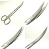 Healvian Stainless Steel Makeup Scissors for Eyebrows and Eye Shadow Stickers Curved Design Portable Beauty Tools PVC Packaging for Precision Cutting view 2