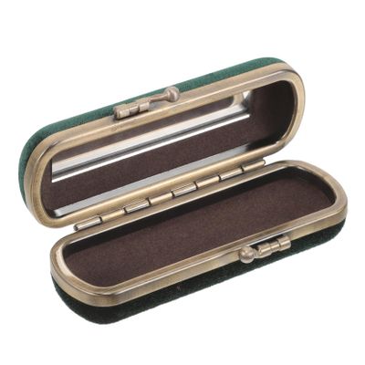 Beaupretty Elegant Velvet Lipstick Storage Box for Women Portable Makeup Case Key Coin Holder Travel Lipstick Organizers for Special Occasions
