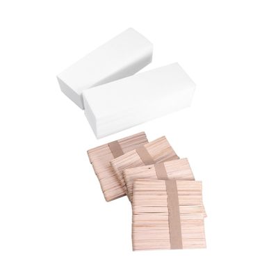 PartyKindom 400 Pcs Hair Removal Strips and Wax Sticks Set Professional Depilatory Strips Nonwoven Epilator Paper for Facial Hair Removal Flexible and Comfortable for Salon Use