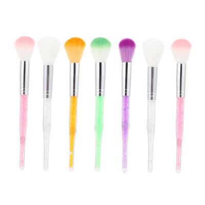 SHERCHPRY 7Pcs Acrylic Dust Brush Set Small Waist Makeup Brush Nail Cleaning Multi-Functional Face Nail for Manicure and Pedicure