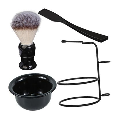 SHERCHPRY Men's Manual Shaving Kit Shaving Brush Foaming Bowl and Razor for Clean Shave Portable Barber-Grade